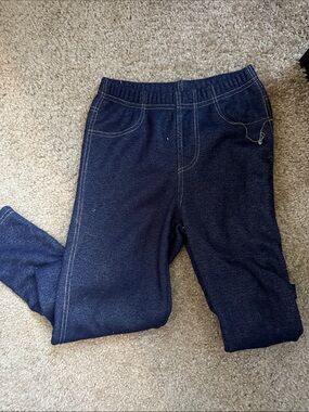 Juniors Jeggings Fleece Interior Dark Blue Denim